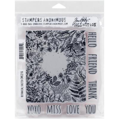 Stampers Anonymous Tim Holtz Cling Stamps - Botanical Sketch